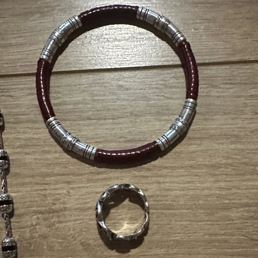 Brighton Silver and Red Swirl Necklace Set - Picture 4 of 5
